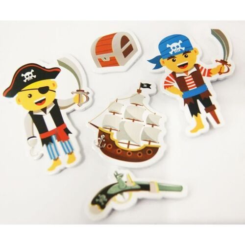 30 Autocollants - Smoothy - Pirates - Mousse EVA - Enfant - A partir de 5 ans