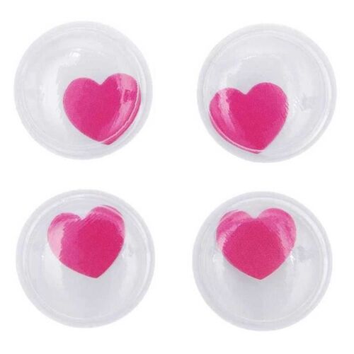 Yeux mobiles Ø 35 mm - Coeur rose - RICO DESIGN - Autocollants pour activités manuelles dès 5 ans
