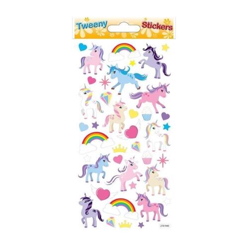 Autocollants réutilisables - Relief 3D - Licornes - Tweeny - Rose - Pour Enfant à partir de 5 ans