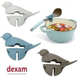 Ce Petit Oiseau Gris 3 En 1 Va Devenir Votre Meilleur Allié En Cuisine : Repose-Cuillère, Soulève-Couvercle Et Pince Anti-Chaleur!