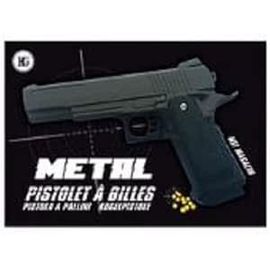 Pistolet A Billes 23 Cm Metal Noir Spring 0.300 Joules Vente