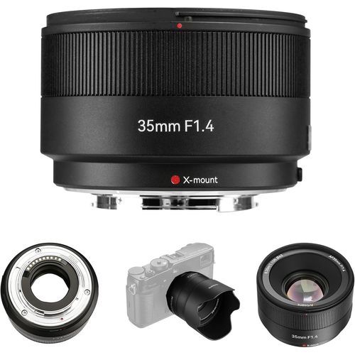Af 35Mm F1.4 Autofokus Objectif Grand Angle Aps-C Fascinant Objectif D'Appareil Photo Pour La Photographie Incroyable Fuji X Baïonnette (Noir) Pour Fuji X-T5 X-M5 X - T30 Ii X - Pro3