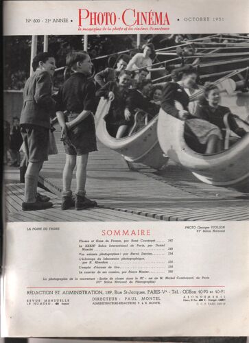 Photo-Cinéma Octobre 1951
