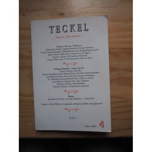 Teckel - Revue De Folies Littéraires N° 4