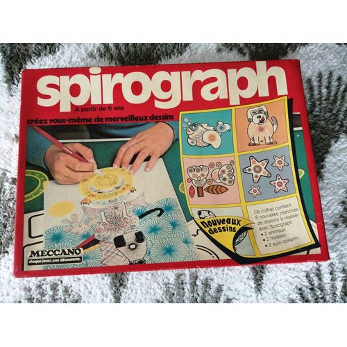 Jeu Vintage De Chez Meccano = Spirograph Des Années 70 , À Partir De 6 Ans - Créez Vous Même De Merveilleux Dessins - Avec Notice - Référence 124177
