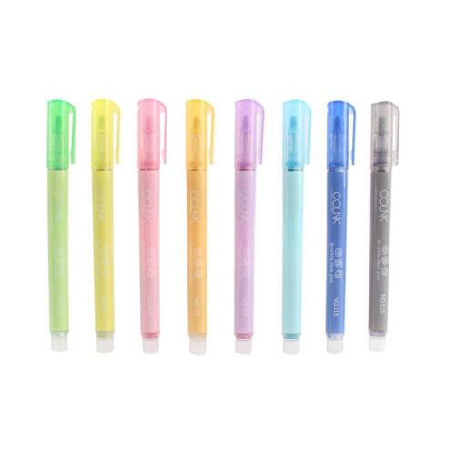 Lot De 8 Stylos À Double Ligne Colorés, Marqueurs Fluorescents, Surligneur Couleur Bonbon, Stylo À Main Multicolore Pour Étudiant, Affiche Scolaire