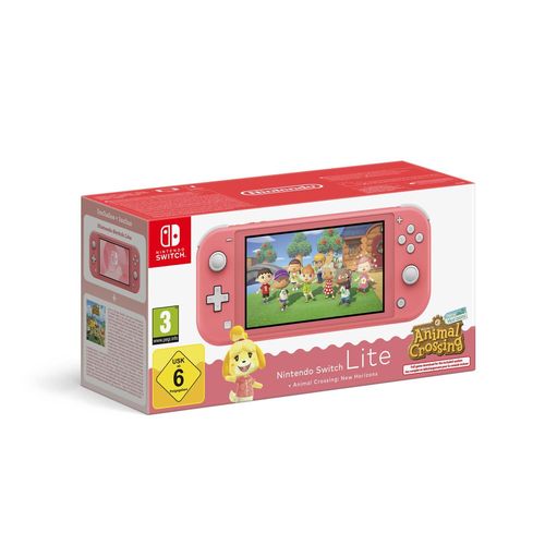 Console Switch Lite Corail Animal Crossing New Horizons NINTENDO
