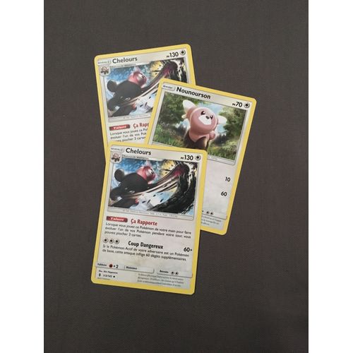 (2124) Nounourson + Chelours X2 Pokemon