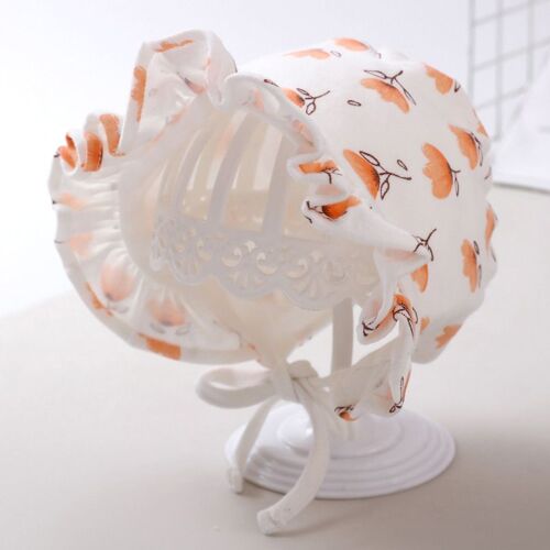 Chapeau De Nouveau-Né En Coton Avec Imprimé De Fruits Et Fleurs, Bonnet De Princesse À Bord À Volants Pour Nourrissons, Casquette Ajustable Pour Printemps Et Été