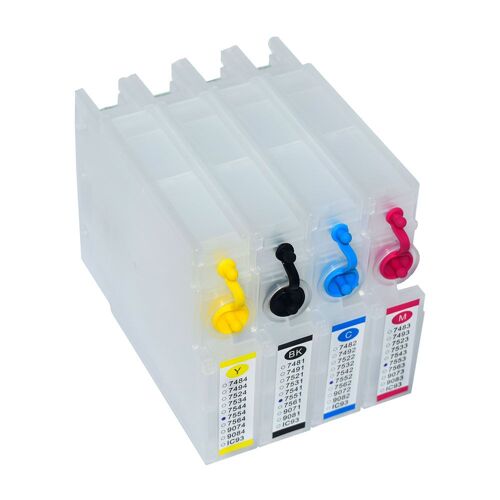 Cartouche d'encre rechargeable T752 T7521-T7524 pour imprimante Epson, avec puce, WF-8091, WF-8591, WF-6091, WF-6591