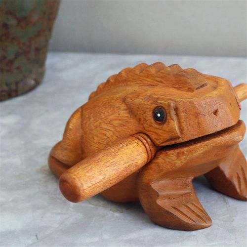 Jouet Grenouille Porte-Bonheur En Bois, Animal Argent Grenouille Claqueurs Pour Enfants, Instrument De Musique, Jouet De Percussion, Cadeau, Jouets Pour Enfants, Décoration Artistique Pour La Maison