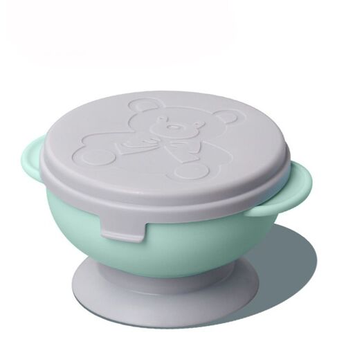 Bol D'Alimentation En Silicone Pour Bébé, Vaisselle Pour Enfant, Bol À Ventouse Antidérapant, Plats D'Apprentissage Pour Enfants En Bas Âge, Couvercle Pour Bébé, Bol D'Entraînement