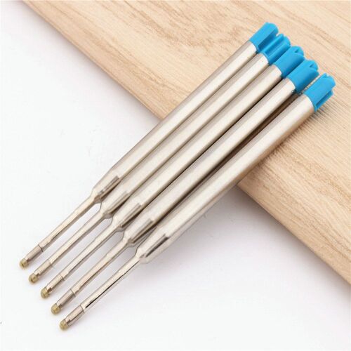 Recharge De Stylo À Bille, 5 Pièces, De Luxe, De Qualité, Bleu, Noir, Rouge