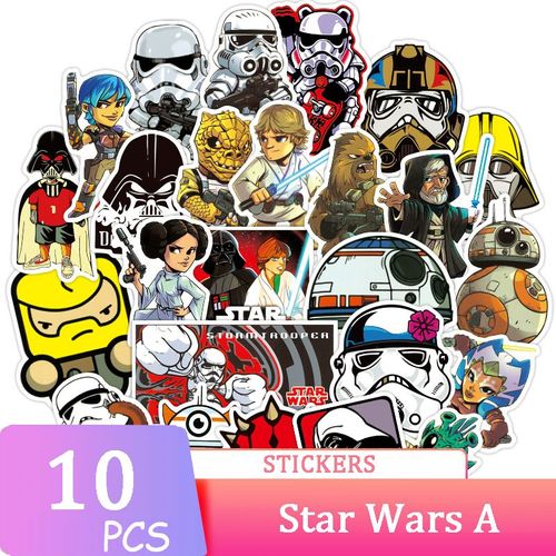 Lot De 10, 30, 50 Ou 100 Pièces De Décalcomanies Star Wars En Pvc, Dessin Animé, Esthétique, Guitare, Graffiti, Jouet Pour Enfant, Cadeau D'Anniversaire