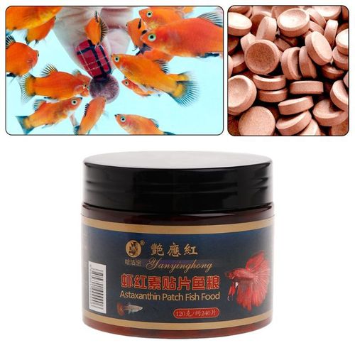 Comprimés Pour Aquarium 240 Pièces, Aliments Pour Poissons, Astaxanthine, Vitamines Pour Aquarium, Protéines Naturelles Coulantes Sans Danger, Alimentation Non Toxique
