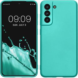 Housse Compatible Avec Samsung Galaxy S21 Fe Coque - Housse De Téléphone Protection Souple En Tpu - Bleu Turquoise