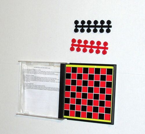 Jeu De Dames Magnetique De Voyage Boitier Cristal