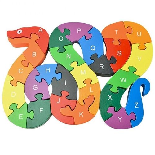 Puzzle 3d Dessin Animé En Forme De Serpent, Jouets En Bois, Animaux Géométriques, Intelligence, Jouet Éducatif Pour Enfants
