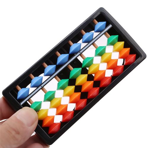 Abacus En Plastique Arithmétique Soroban À 7 Chiffres Pour Enfants, Outils De Calcul Des Maths, Jouets Abacus Chinois Éducatifs Petite Taille 12x6cm