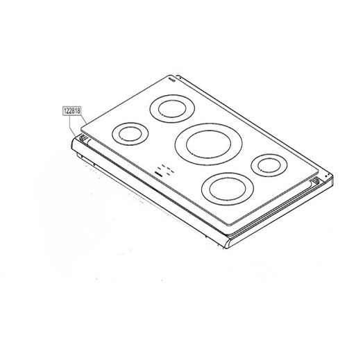 TAQUE EN VITRE CERAMIQUE POUR CUISINIERE SMEG - 692372597