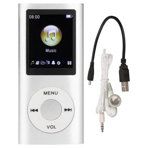 Argent - Lecteur MP3 - QIILU - Argent - 64 Go - Qualité sonore sans perte - Facile à utiliser