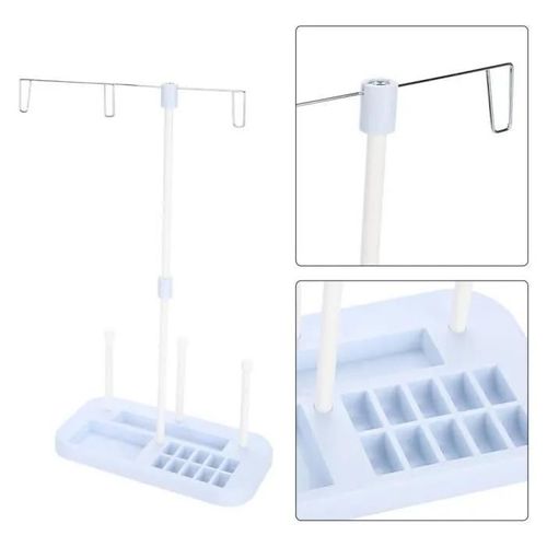 YOSOO support de fil de machine à coudre Support réglable de support de bobine de fil de broderie de 3 cônes pour la machine à