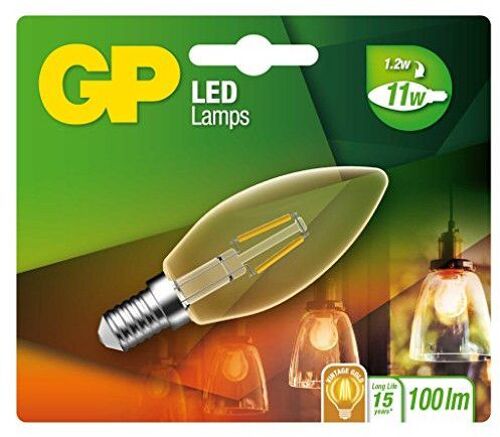 Gp Lighting Led Kerze Or E14 2w (11w), Filament