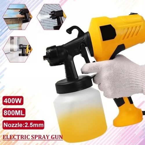 Pistolet à Peinture Electrique 400W 800 ml 2,5 mm - haute tension électrique - détachable