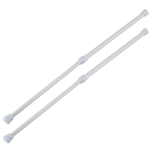 2x tige de douche télescopique rideau de douche tringle télescopique tige de douche blanc 30-50 cm