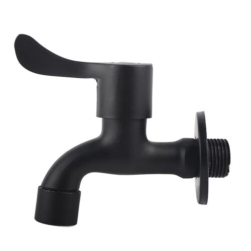 304 Robinet d'eau de jardin mural noir en acier inoxydable pour salle de bain (piscine de vadrouille)