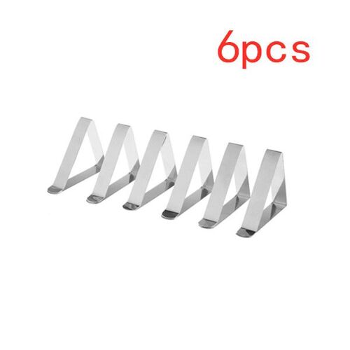Pinces à linge de Table rondes en acier inoxydable, 6 à 12 pièces, support de fixation, matériel de maison