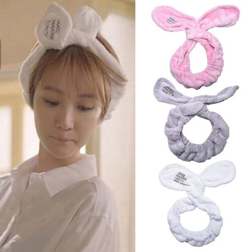 Bandeau En Forme D'oreille De Lapin, Serviette Douce, Turban À Noeud Papillon