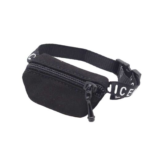 Sac de poupées BJD noir et blanc, accessoires, Mini sacs à bandoulière en toile avec fermeture éclair pour 1/6 barbie Blyth OB11