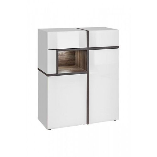 Vaisselier Bas, Bar Criss + Led. Vitrine, Argentier Déco, Moderne Et Design Pour Votre Salon.