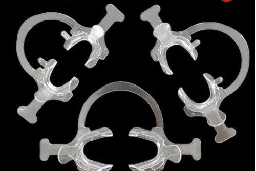 Ouvre Bouche Orthodontique En Plastique, Rétracteur De Joues Transparent Avec Poignée, Rétracteur De Joues Et De Lèvres En Forme De C, 1 Pièce
