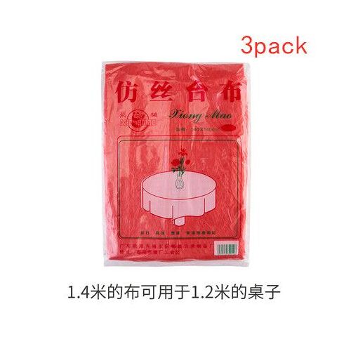 Nappe Jetable En Plastique, 3 Paquets, Pour Fête, Mariage, Hôtel, Table À Manger, Décor De Bureau Rond, Fournitures Festives