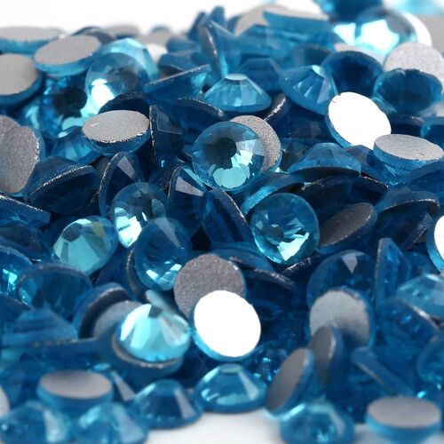 Aigue Marine 3d Décorations Strass Pour Nail Art, Verre Non Correctif Strass Flatback Couture Et Tissu Pour Vêtement