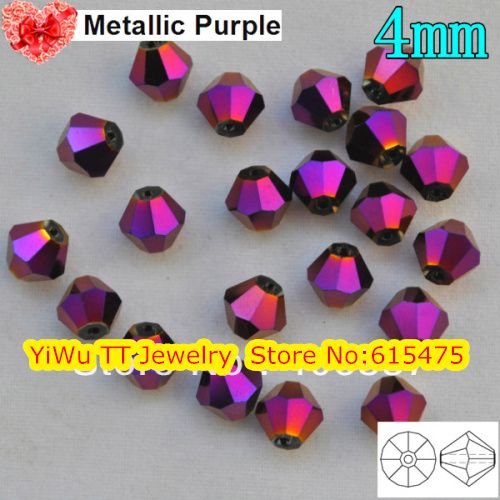 Perles Bicone Métalliques Violettes, Lot De 720 Pièces De 3mm, Cristal De Qualité Supérieure Chinois, Livraison Gratuite