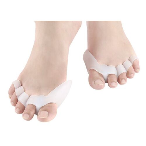Correcteur D'oignon En Silicone À Cinq Trous, 1 Paire = 2 Pièces, Séparateur De Gros Orteils, Lisseur, Épandeur, Outil De Soins Des Pieds, Masseur De Pieds