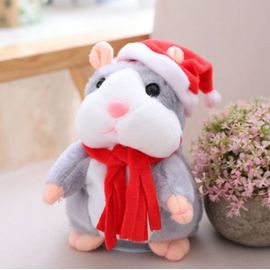 Peluche De Hamster Parlant De Noël 2022, Jouet Doux, Son Mignon, Haute Qualité, Cadeau De Festival