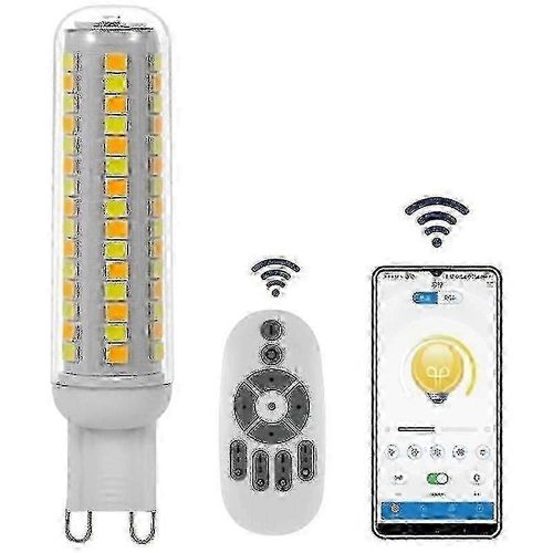 Ampoule Led G9 550-650lm Ampoule De Lampe Intelligente Pas De Scintillement Lumières Dimmables Avec Télécommande
