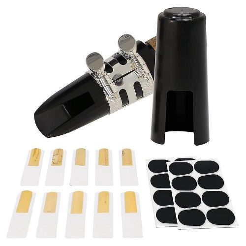 Le Kit D'embout Buccal De Clarinette 29 Pcs Comprend La Ligature, Les Coussins D'embout Buccal, La Clarinette 2.5 Et Le Black Plast