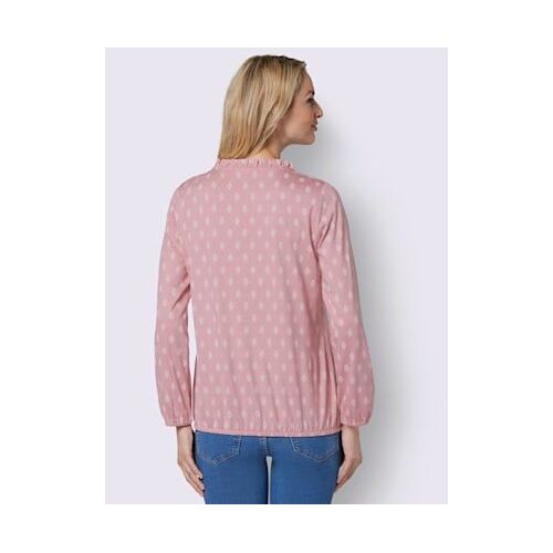 T-Shirt À Manches Longues 50% Coton - - Hortensia-Écru Imprimé