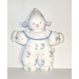 Doudou Clown Jacadi Tissus Cotelé 31 Cm