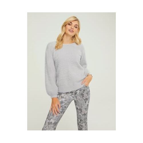 Pull En Tricot Coupe Ajustée - Linea Tesini - Gris Clair