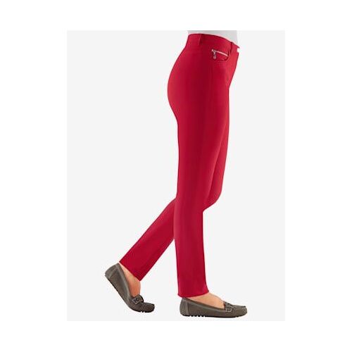 Pantalon Confortable Avec Poches Zippées - Stehmann Comfort Line - Rouge Cerise