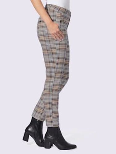 Pantalon À Carreaux Qualité Tissée - Rick Cardona - Sable-Raisin À Carreaux
