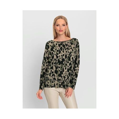 Pull À Manches Longues Coutures Brillantes - Rick Cardona - Grège-Noir Imprimé