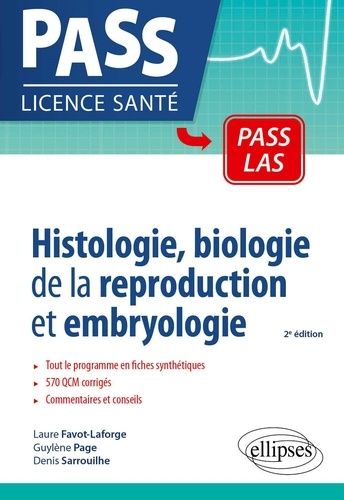 Histologie, Biologie De La Reproduction Et Embryologie En Pass - Las