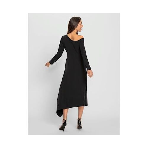 Robe Évasée Robe En Jersey - Ashley Brooke - Noir